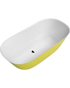 Villeroy und Boch Theano bathtub Q155ANH7F2BCVRW 155 x 75 cm, free-standing, apron Color on Demand, stone white