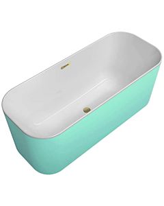 Villeroy & Boch Finion freestanding bathtub 177FIN7A2BCV101 170x70cm, design ring, apron Color on Demand, white, champagne