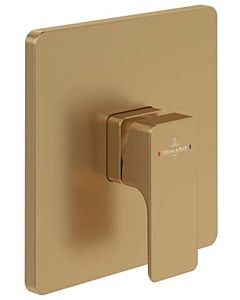 Villeroy und Boch Subway 3. 1930 final assembly set TVS11200200076 concealed single lever shower fitting, wall mounting, brushed gold