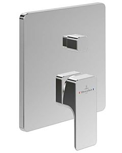 Villeroy und Boch Subway 3. 1930 trim set TVS11200300061 concealed single lever bath mixer, with diverter, wall mounting, chrome