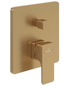 Villeroy und Boch Subway 3. 1930 final assembly set TVS11200300076 Concealed single lever bath mixer, with diverter, wall mounting, brushed gold