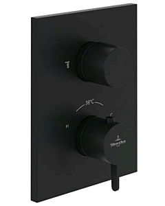 Villeroy und Boch Conum trim set TVS127001000K5 concealed thermostat with one-way volume control, wall mounting, matt black