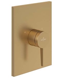 Villeroy und Boch Conum trim set TVS12700400076 concealed single lever shower fitting, wall mounting, brushed gold