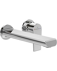 V&amp;B two-hole single lever basin mixer Liberty fixed spout, without pop-up waste, wall mounting, chrome