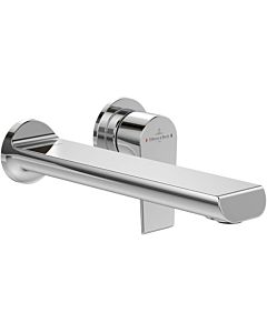 V&amp;B two-hole single lever basin mixer Liberty fixed spout, extended, without pop-up waste, wall mounting, chrome