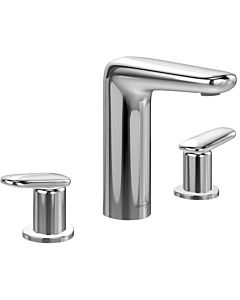 Villeroy und Boch Antao three-hole basin mixer TVW11100100061 fixed spout, with push-open waste set, chrome