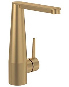 Villeroy und Boch Conum single lever basin mixer TVW12700400076 with push-open waste set, brushed gold
