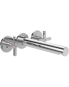 Villeroy und Boch Loop + Friends final assembly set TVZ10601200061 concealed three-hole cross-handle basin mixer, without waste set, wall mounting, chrome