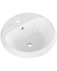 Villeroy und Boch Architectura vasque à encastrer 5A654601 d= 45cm, rond, avec trou pour robinetterie, sans trop-plein, blanc