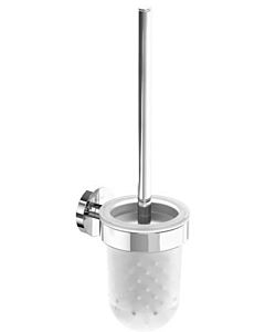 Villeroy und Boch Elements Tender toilet brush set TVA15101600061 94x353x118mm, frosted glass, with WC brush, chrome