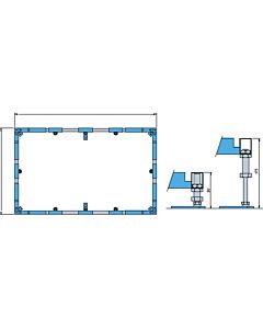 Villeroy und Boch mounting frame U91412400 Quaryl, for shower trays from 100 x 100 cm