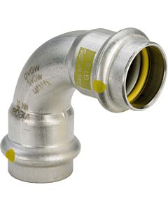 Viega Sanpress Inox G coude 485788 15 mm, 90°, acier inoxydable, SC-Contur