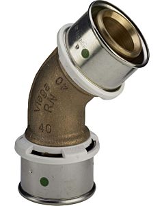 Viega Sanfix-P angle coupling 575083 50 mm, 45 degrees, with SC-Contur, gunmetal