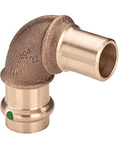Viega elbow 107932 15 mm, 90 °, gunmetal or silicon bronze, SC-Contur, spigot end
