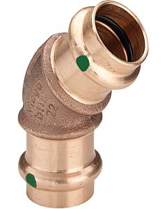 Viega elbow 111670 28 mm, 45 °, with SC-Contur, gunmetal or silicon bronze