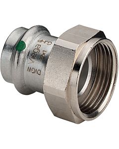 Viega Sanpress Inox fitting 437572 15mmxG 1/2, stainless steel, flat sealing, SC-Contur