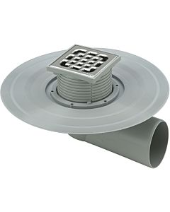 Viega Advantix drain de balcon/terrasse 557072 DN 50, plastique gris, drain horizontal, sans siphon