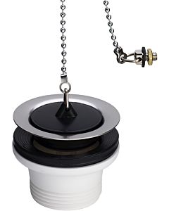 Viega drain valve 106140 G 2000 2000 / 2xDN 70, plastic white, with chain holder / ball chain
