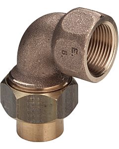 Viega elbow fitting 114787 15 mm x Rp 2000 /2, 90 degrees, gunmetal, conical sealing, angled