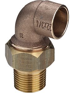 Viega elbow fitting 103859 15 mm x R 2000 /2, gunmetal, conical sealing, angled