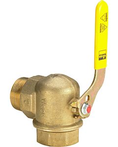 Viega gas meter ball valve 525125 R/Rp 3/4, brass, corner, for two-socket gas meter