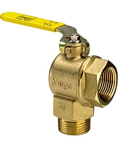Viega gas meter ball valve 526832 R/Rp 2000 , brass, corner, with TAE