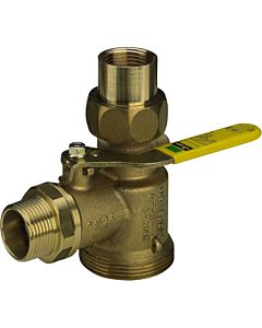 Viega robinet à tournant sphérique pour compteur de gaz 618469 Rp 2000 , 4 cbm, laiton, angle, avec contrôleur de débit de gaz K
