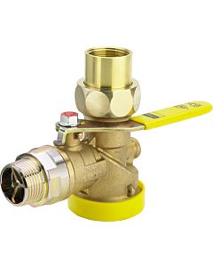 Viega gas meter ball valve 526818 R/Rp 2000 , brass, corner, with TAE
