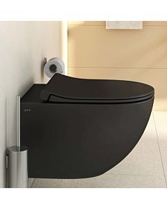 Vitra Sento WC siège 120-083R409 36,5x45cm, avec abaissement automatique, avec fermeture rapide, noir mat