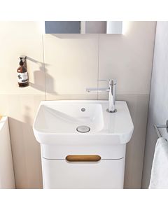 Vitra Sento hand washbasin 5945B003-0029 50x37.5cm, with overflow in the middle of the basin, tap hole on the right, white