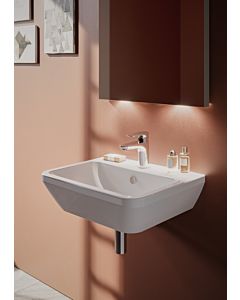 Vitra Integra lavabo 7050L003-0001 60 x 47 cm, blanc , avec trop-plein / trou pour robinetterie au milieu
