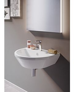 Vitra Integra lavabo 7068L003-0001 59,5 x 47 cm, blanc , avec trop-plein / trou pour robinetterie au milieu
