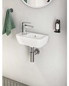 Vitra Integra lave-mains 7090L003-0028 37x22cm, blanc , vasque à droite, plateforme de robinetterie à gauche, trop-plein, sans trou pour robinetterie