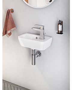 Vitra Integra lave-mains 7091L003-0029 37x22cm, blanc 2000 robinetterie à droite, trop-plein, trou de robinetterie match4