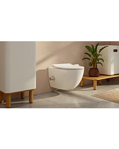 Vitra Aquacare Sento wall washdown WC set 7748B003-6205 with bidet function, thermostatic fitting (right), white high gloss