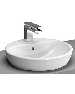 Vitra Metropole Aufsatz-Waschtisch 5941B003-0001 weiß, mit Überlauf, 44,5x45cm, rund, mit Hahnloch