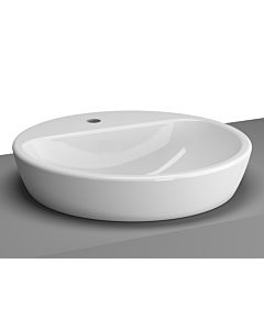 Vitra Metropole Aufsatz-Waschtisch 5941B003-0041 weiß, ohne Überlauf, 44,5x45cm, rund, mit Hahnloch
