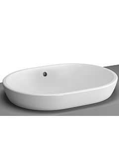 Vitra Metropole Aufsatz-Waschtisch 5942B003-0012 59,5x44,5cm, oval, ohne Hahnloch, weiß, mit Überlauf