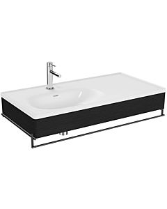 Vitra Equal set de lavabo pour meuble 64088 102,5x52cm, avec lavabo pour meuble asymétrique, blanc VC, avec panneau en bois de chêne noir