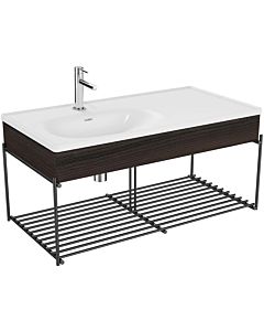 Vitra Equal set de lavabo pour meuble 64092 102,5x52cm, lavabo pour meuble asymétrique, blanc , étagère, avec panneau en bois d&#39;orme