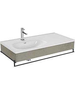 Vitra Equal set de lavabo pour meuble 66041 102,5x52cm, avec lavabo pour meuble asymétrique, blanc VC, avec panneau en bois béton