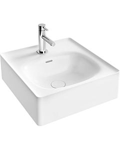 Vitra Equal countertop hand washbasin 7240B403-0631 43x45cm, tap hole / overflow slot, sanded, white high gloss VC