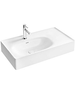 Vitra Equal washbasin 7242B403-0001 80x45cm, tap hole / overflow slot, basin on the left, shelf on the right, white high gloss VC