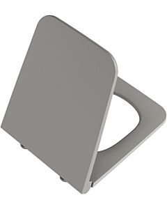 Vitra Equal WC 119-076-001 39,4x47,3cm, charnières en acier inoxydable, gris pierre mat, sans fermeture amortie