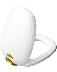 Vitra plural WC seat 126-003-019 white high gloss / gold, with soft close, quick release
