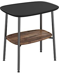 Vitra plural side table 64066 56.5 x 41.5 x 59 cm, walnut shelf, free-standing, matt black