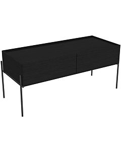 Vitra Equal base cabinet 64111 102 x 42 cm, wall-hung, 2 pull-outs, with black-oak body