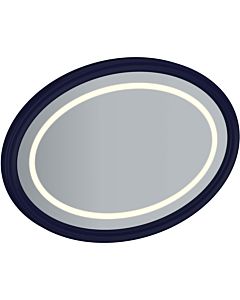 Vitra Miroir plat Valarte 65789 1000x45x700mm, ovale, éclairage LED, corps bleu acier, peint