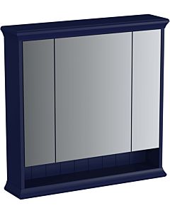 Vitra Valarte LED armoire miroir 65793 78x17x76cm, 3 portes miroir, corps bleu acier, laqué