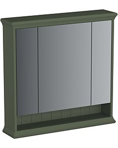 Vitra Valarte LED armoire miroir 65832 78x17x76cm, 3 portes miroir, corps vert vintage, laqué